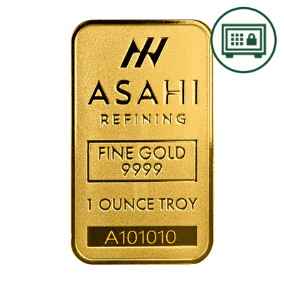 A picture of a Lingot d’or de 1 oz Asahi - Stockage sécurisé